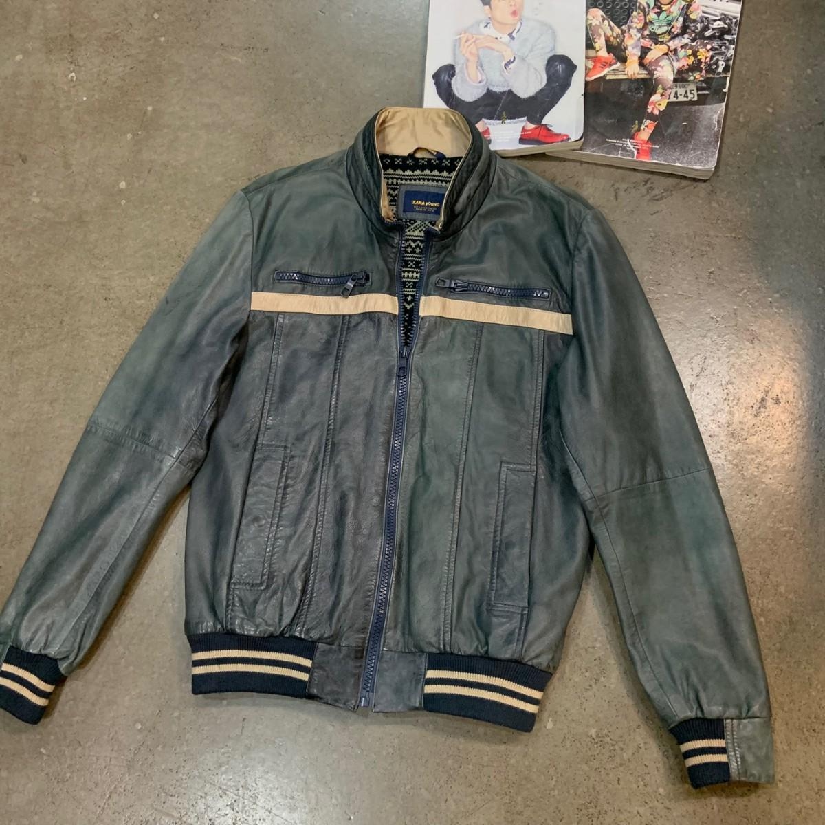 자라 양가죽 봄버 자켓 M~L