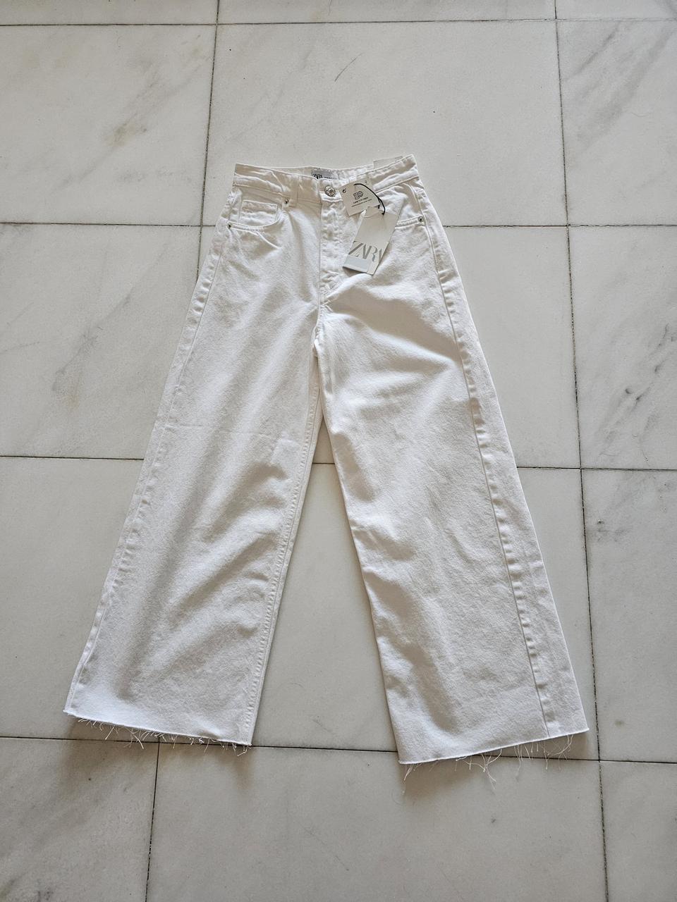 zara 자라 하이라이즈 큐롯진 데님 팬츠 EU32사이즈