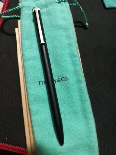 티파니앤코Tiffany&Co 블랙&스털링실버925 콤비 회전식볼펜