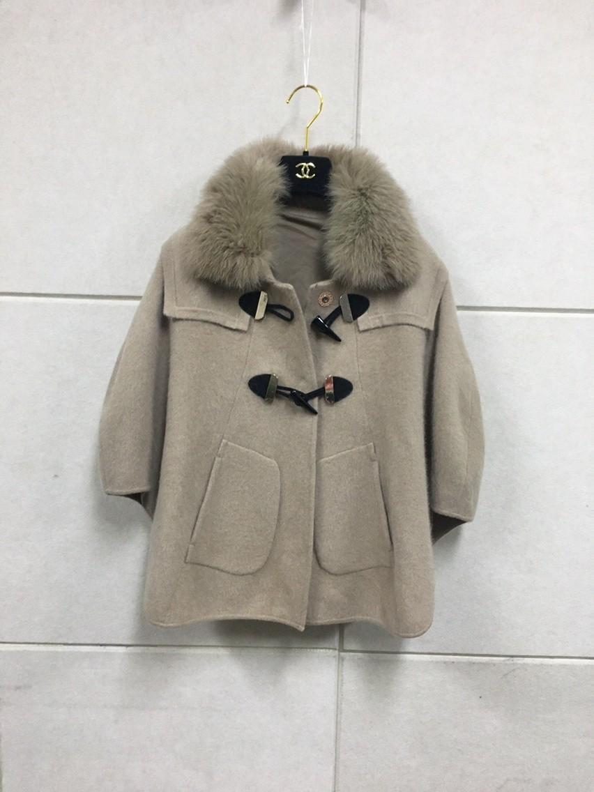 천연사가폭스 떡볶이 울코트 망토코트