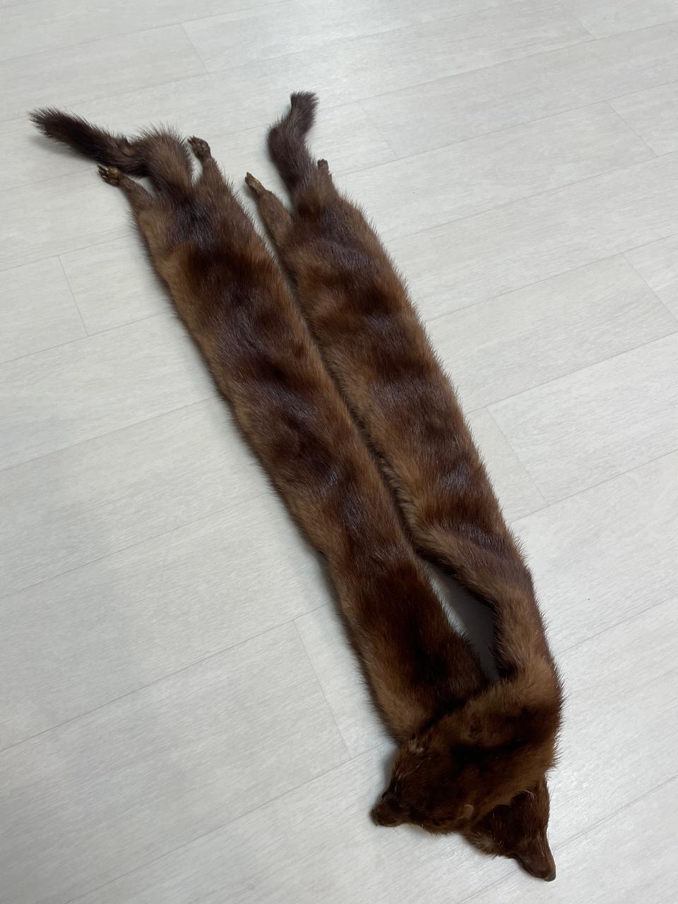 천연 밍크 머플러 목도리