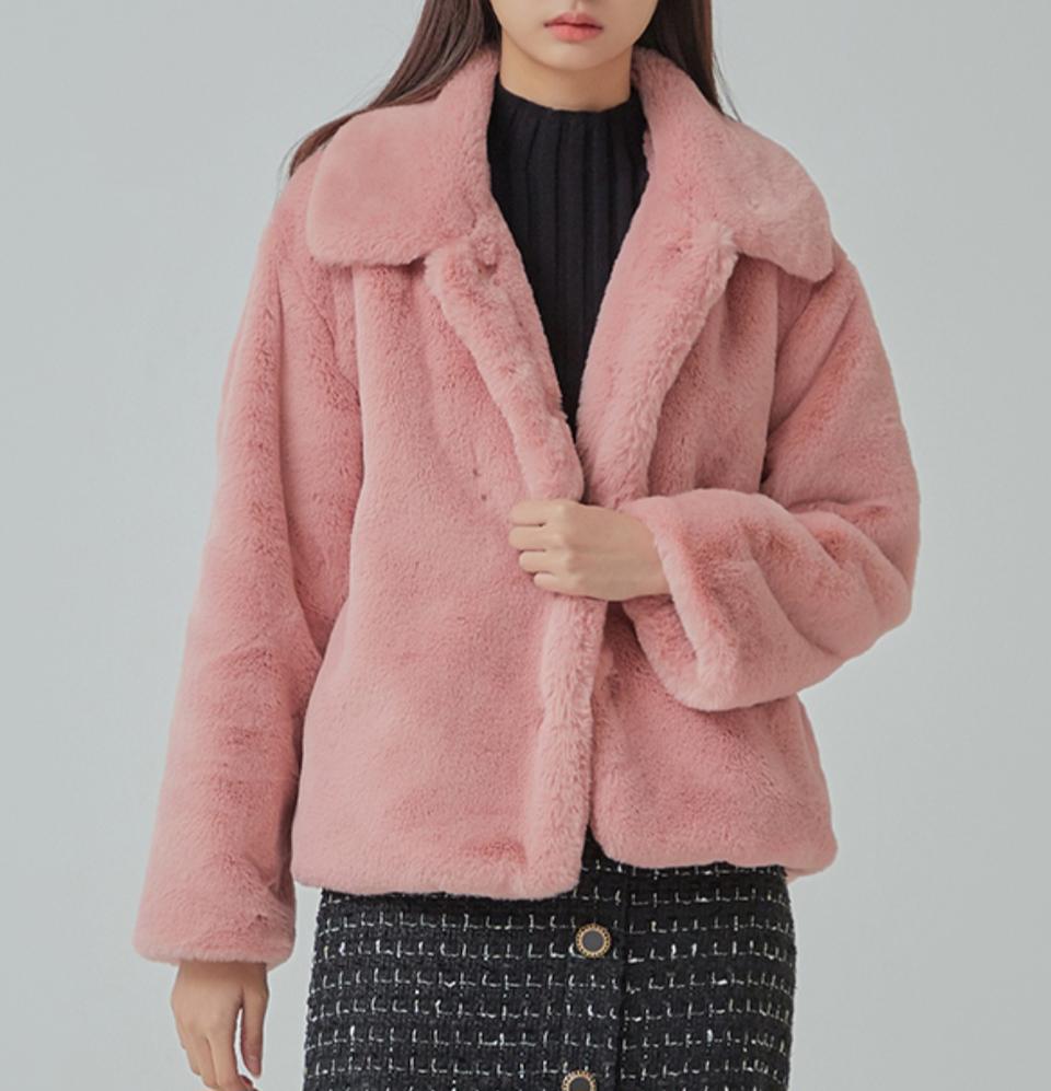 미쏘 빅카라 퍼자켓 핑크