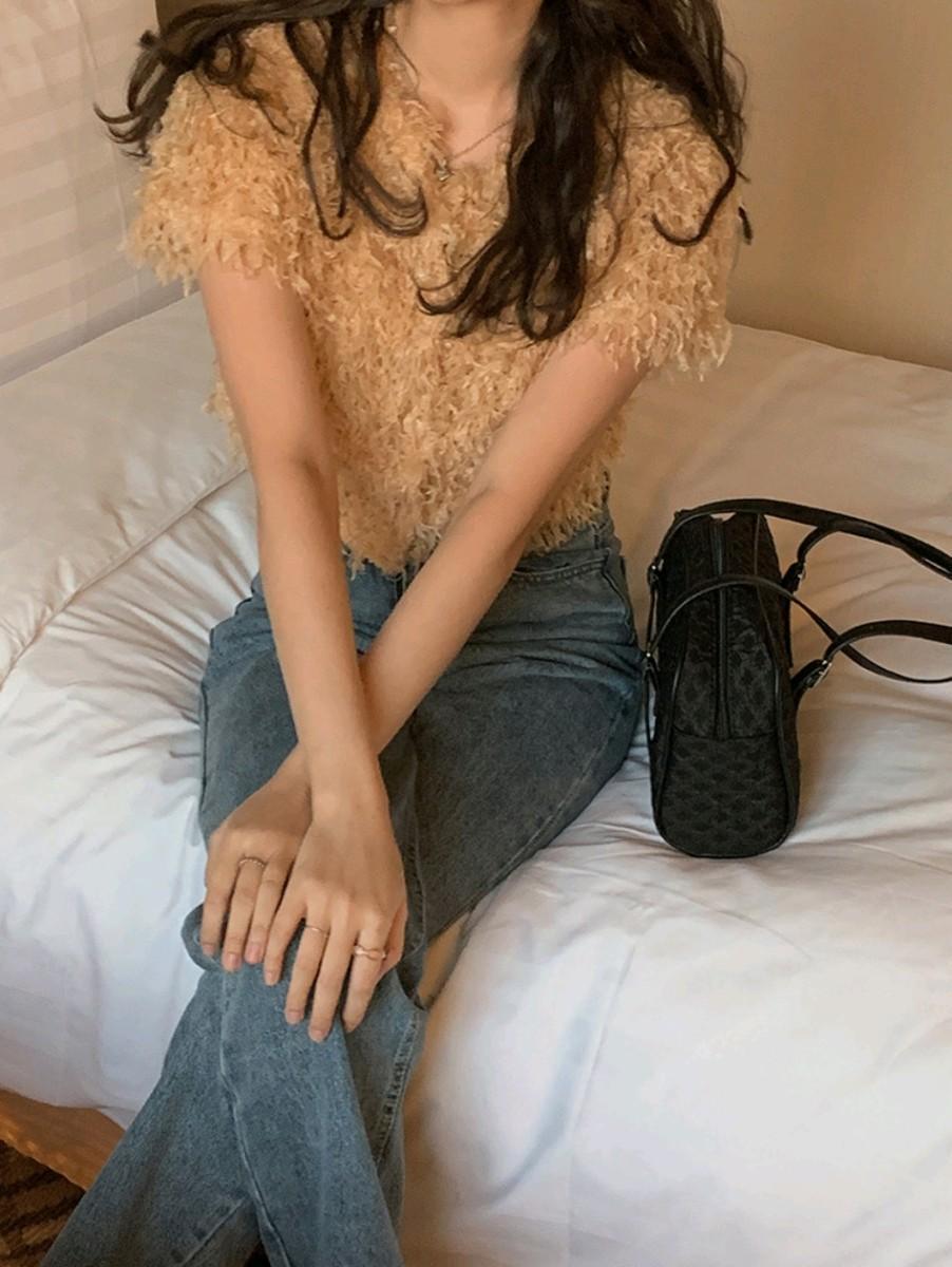 새상품) 크롭 뽀글이 가디건