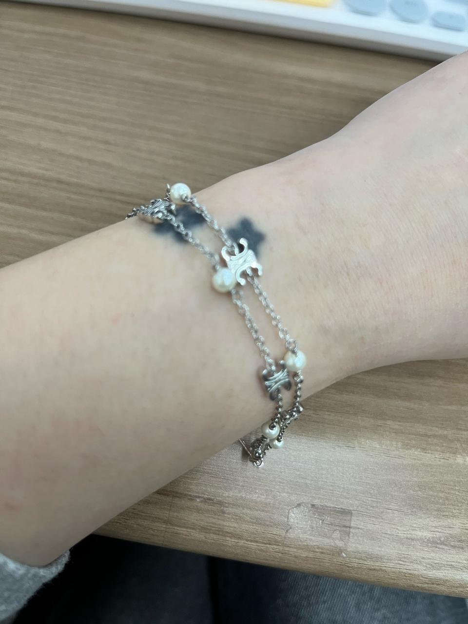 여성 로고 진주 두줄 팔찌(새상품/무료배송)