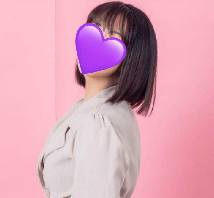 인조모 헤어 피스 앞머리 부분 가발 기본형 미용 블랙