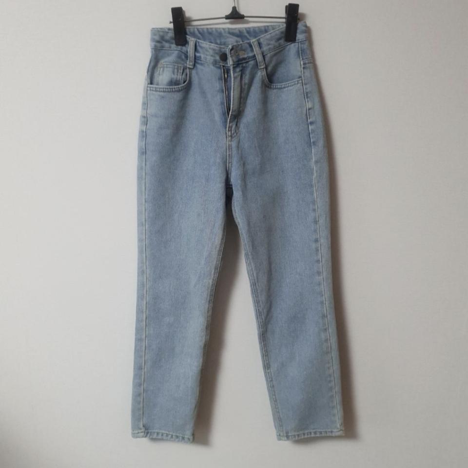 데일리쥬 에드 데님 일자 팬츠 연청 S 자체제작