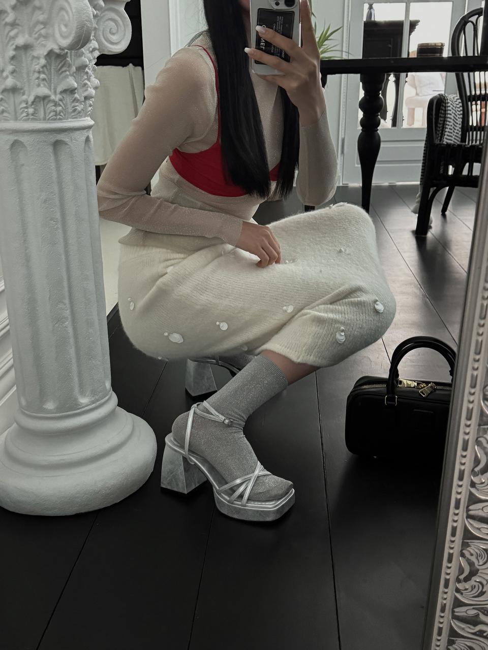 @351 모던 스퀘어토 9cm 스트랩 가보시 샌들 3칼라