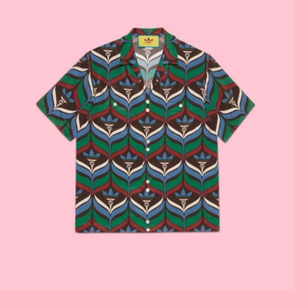 구찌 adidas x Gucci Trefoil print 셔츠
