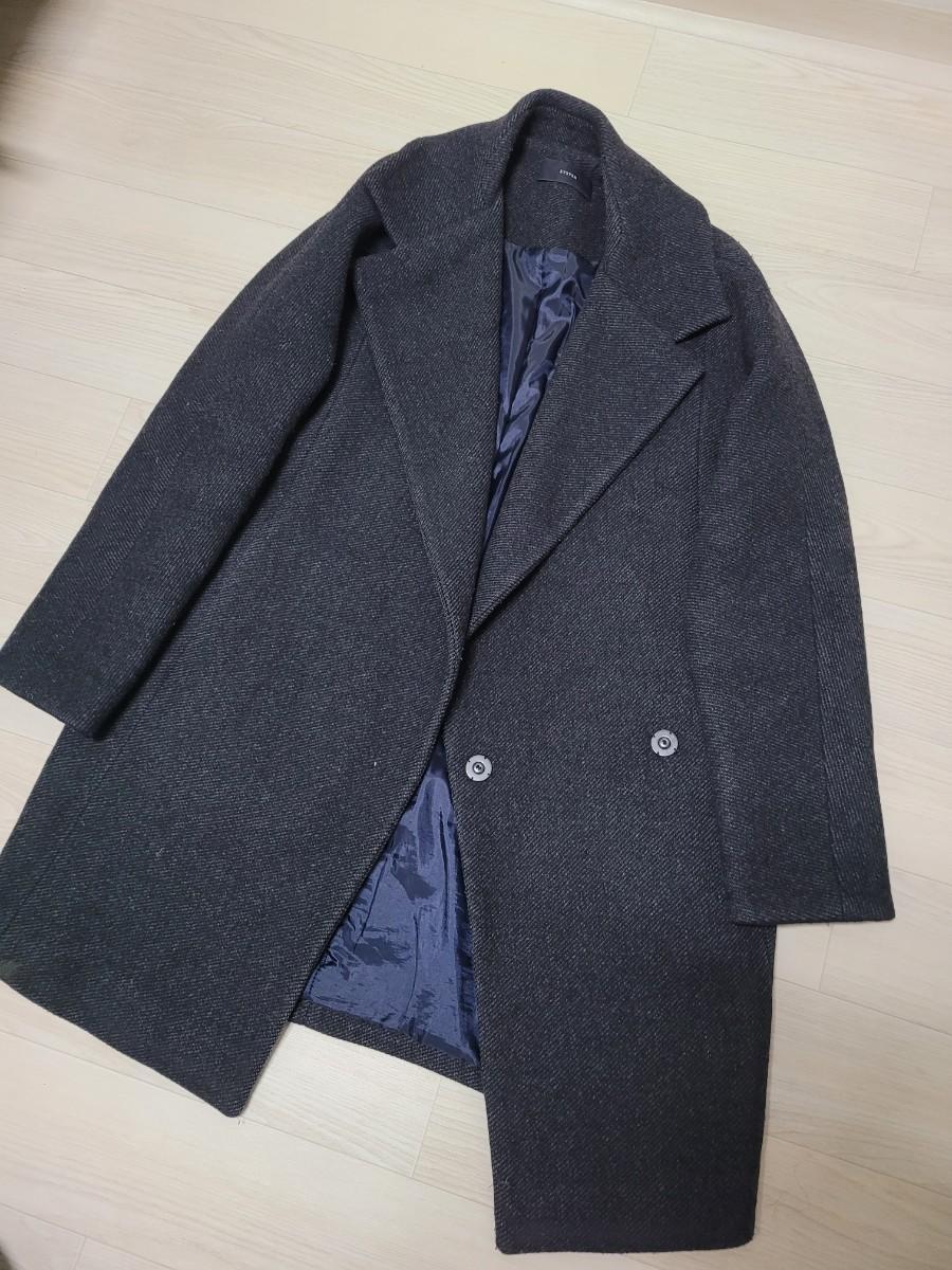 SYSTEM 시스템 믹스드 울니트 더블코트 한섬 자켓 82