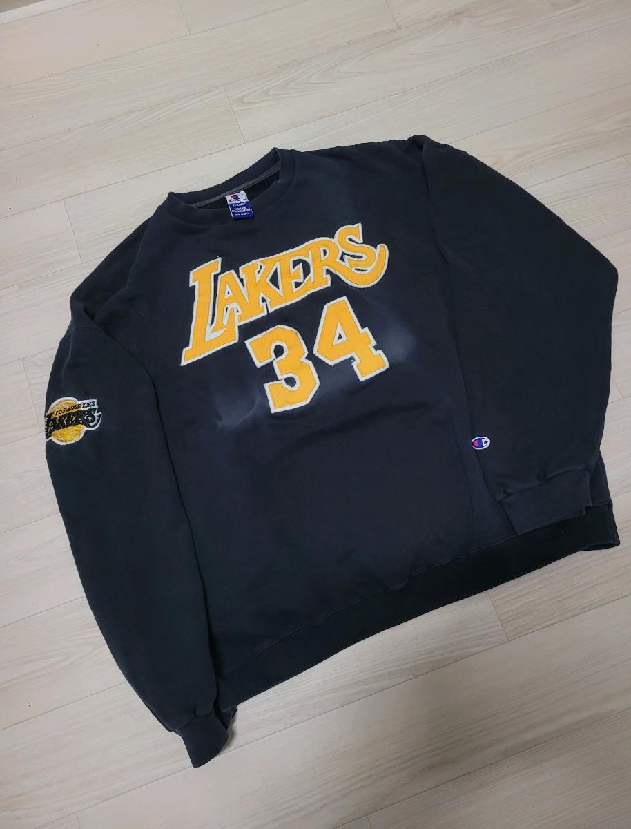 90s 챔피온 레이커스 NBA 챔피온 올드 헤비웨이트 유니폼맨투맨 XXL