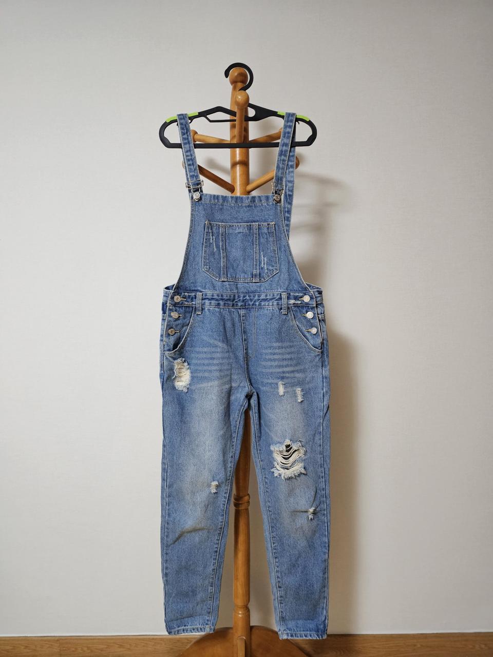 빈티지 데님 오버롤