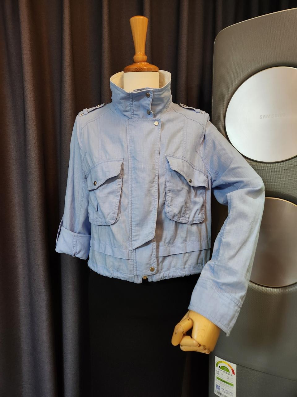 55✔ab.fz 크롭 린넨 자켓