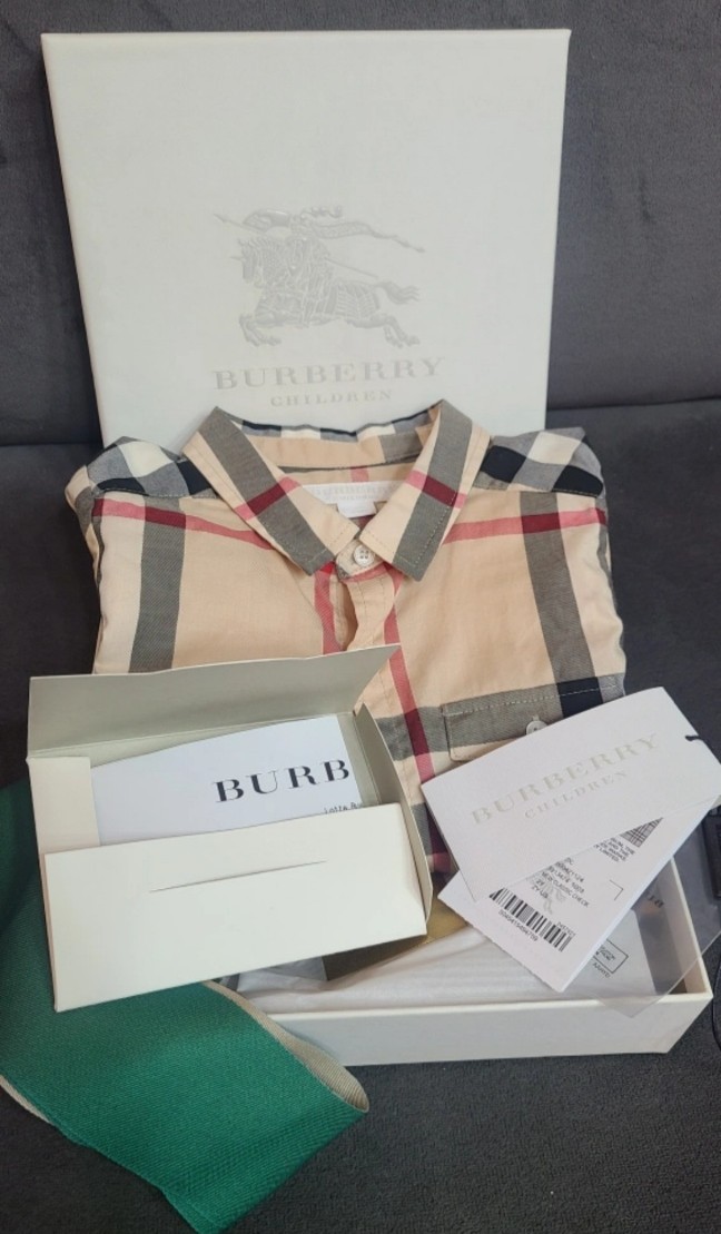 유아 버버리 남방 셔츠