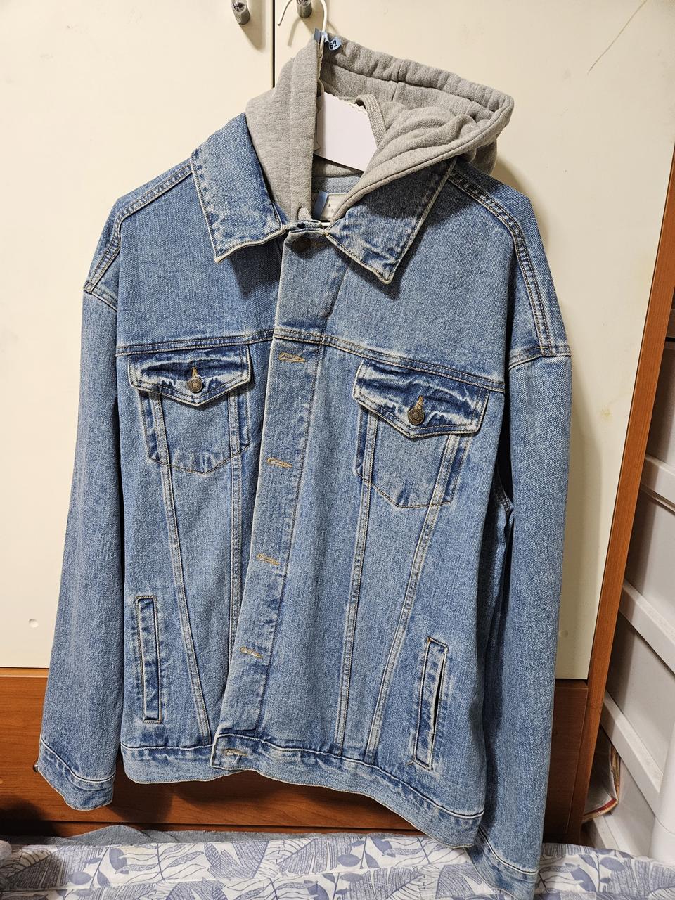 남성 후드 청자켓 사이즈100