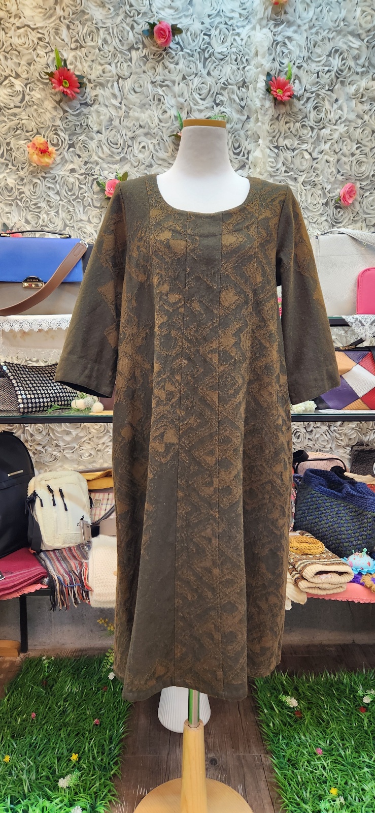 MALAIKA 면 100% 에스닉 롱원피스 (55 66)