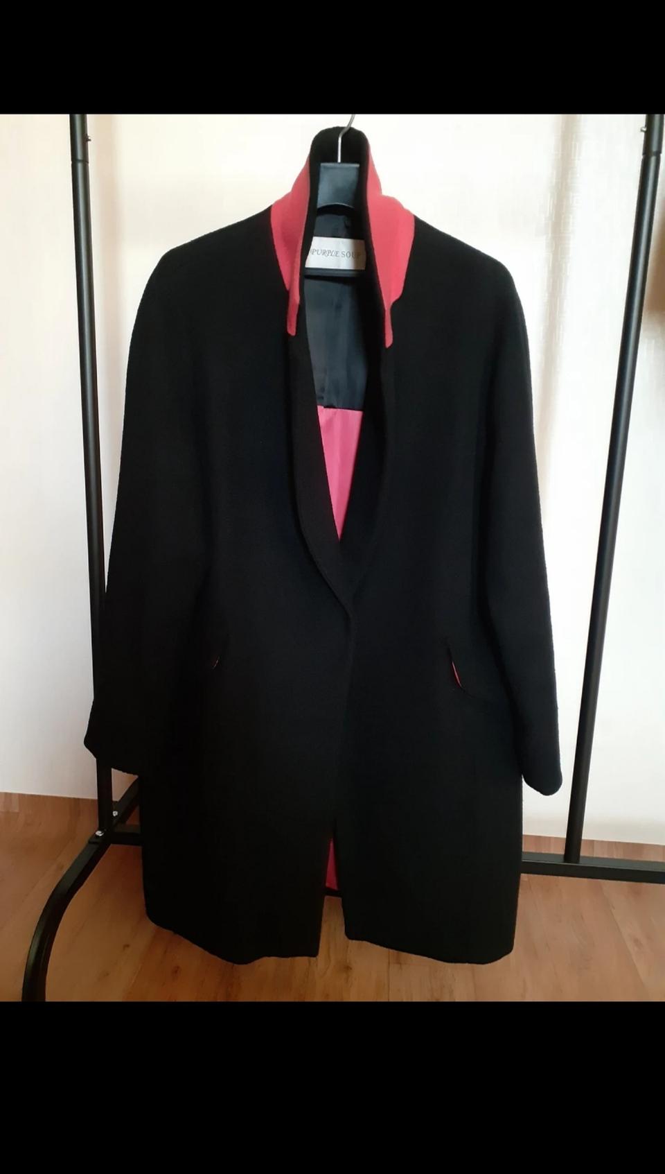 SOUP 숲=>투인원 울코트- 77사이즈 (핑크색 카라 - 탈부착 가능)