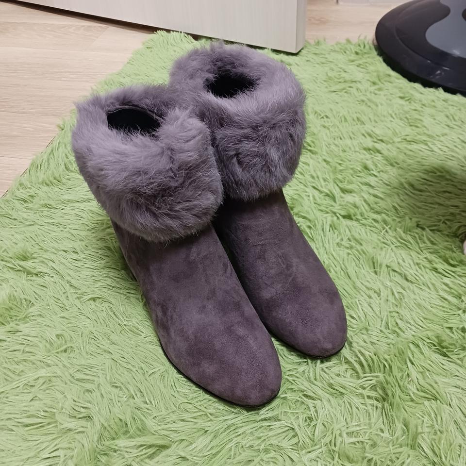 [새제품] 토끼털 가죽 스웨이드 앵클부츠230 235