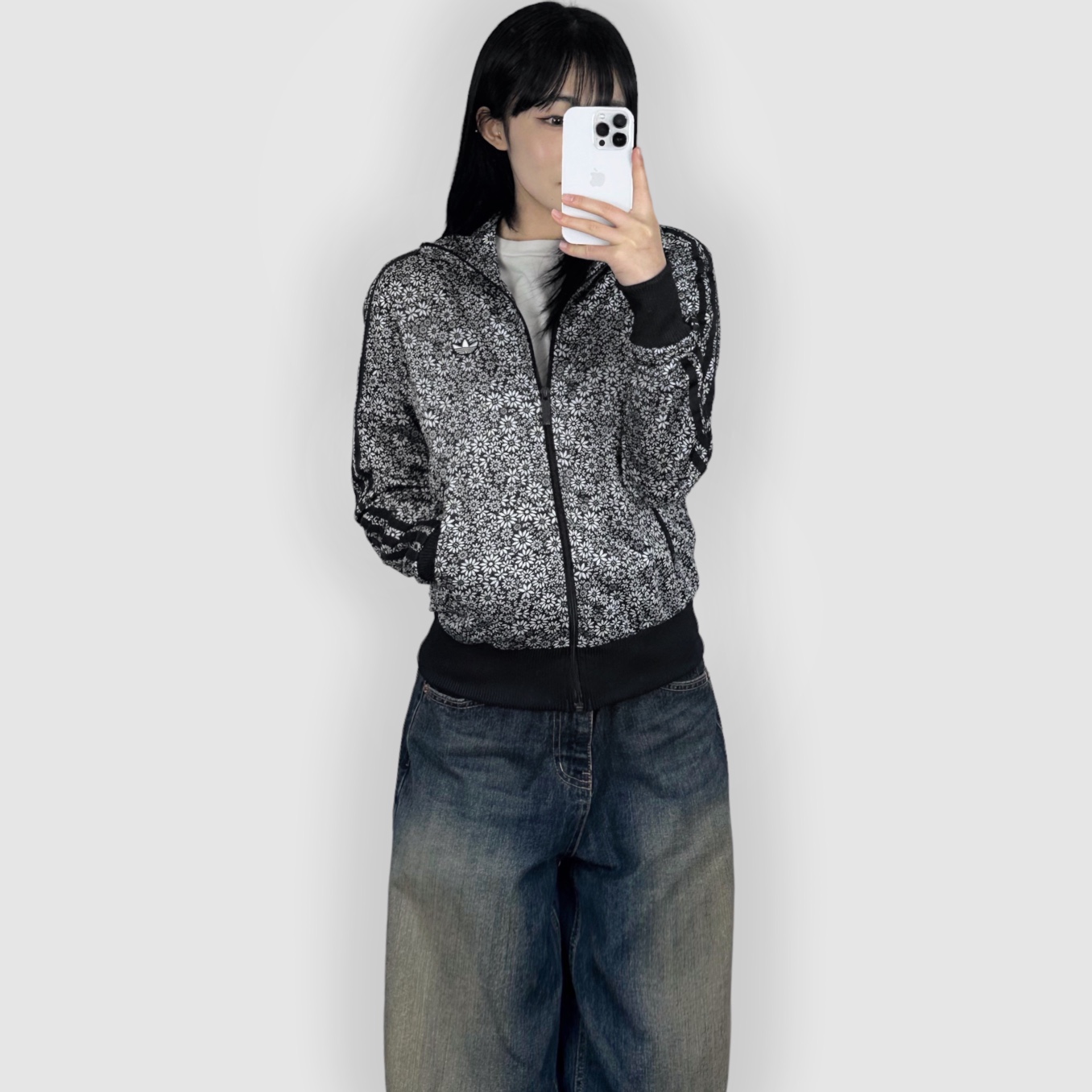 [중고] 아디다스 플라워 트랙탑