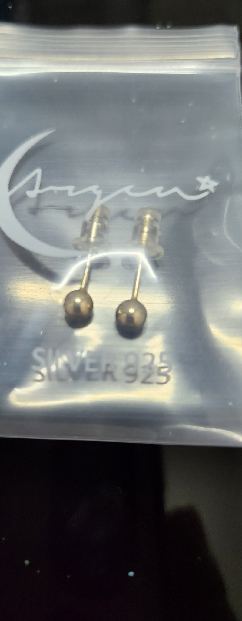 925실버 볼 귀걸이