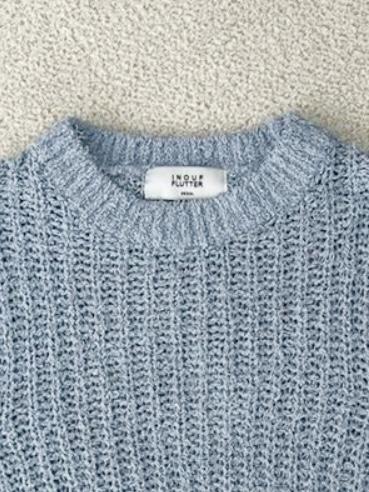 (FREE) 반팔 니트 퍼프 소라