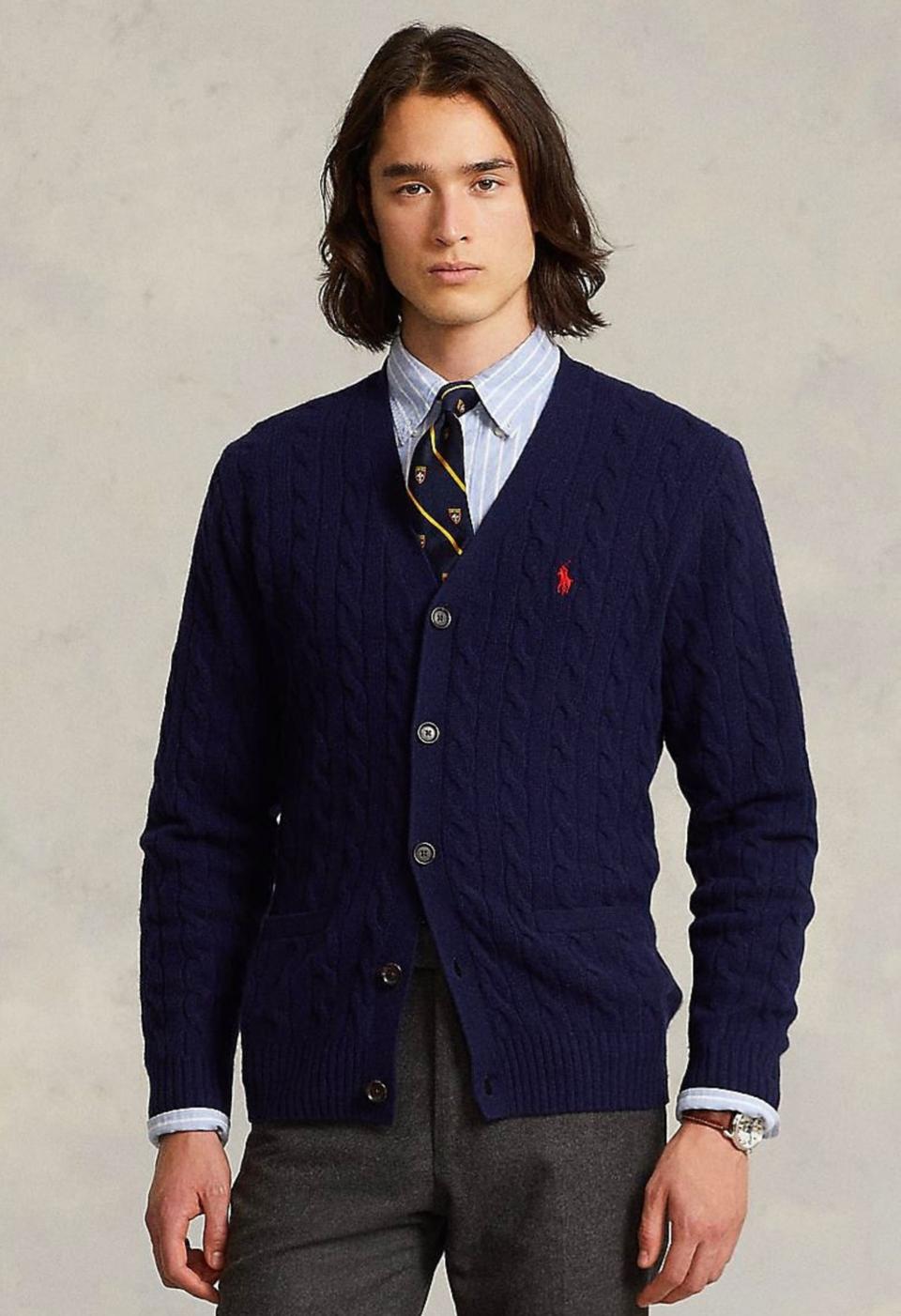 폴로울캐시미어가디건