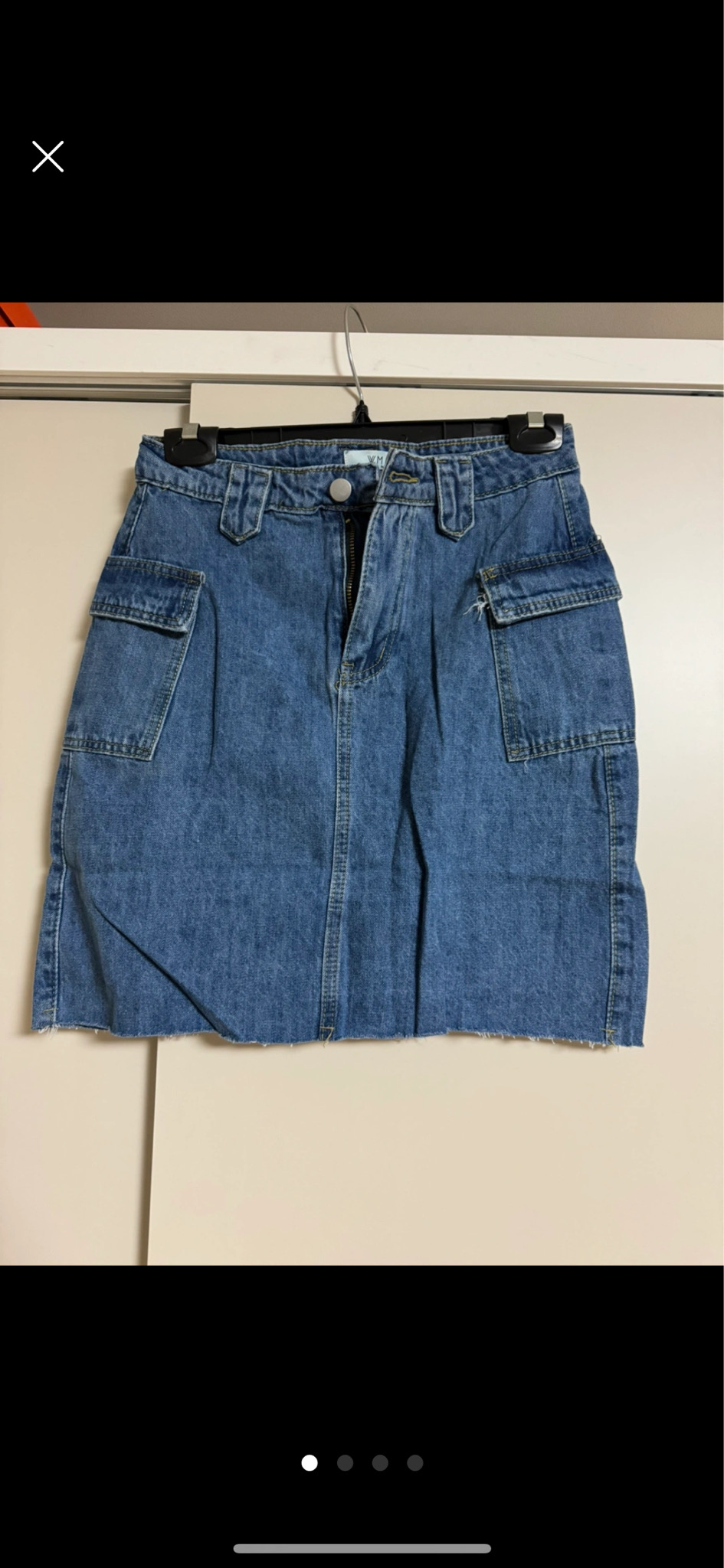 새상품 청스커트 카고데님치마 청치마