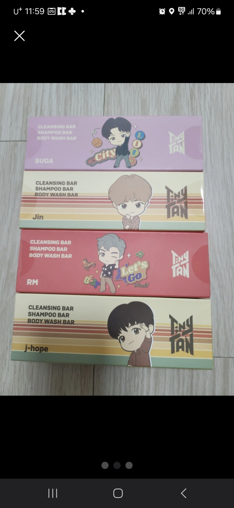 방탄소년단 3종 여행키트 비누세트