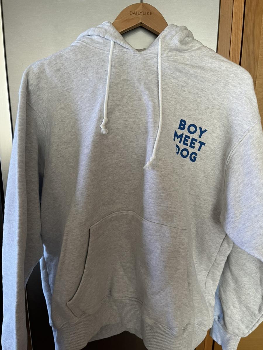 아토 멍멍이 멜란지 후드[L]