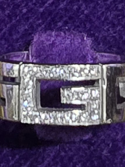 구찌G로고다이아몬드18K반지