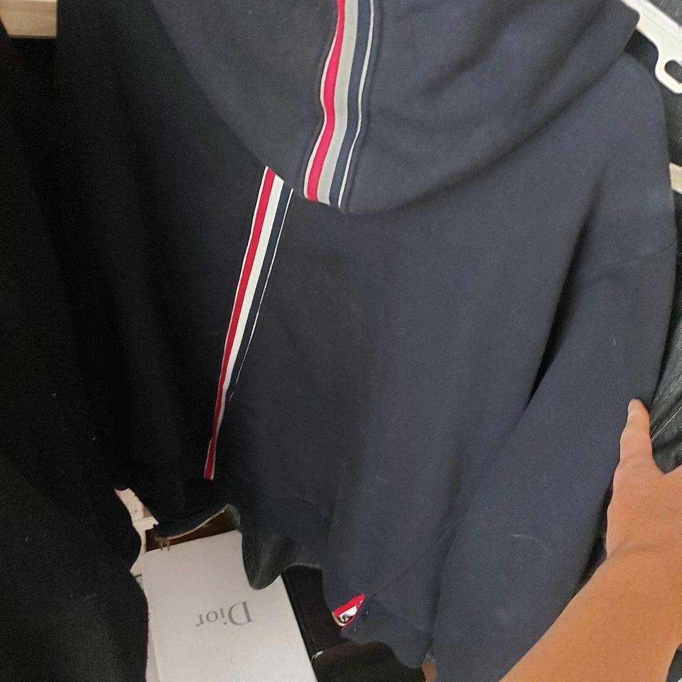 톰브라운 백삼선 후드집업