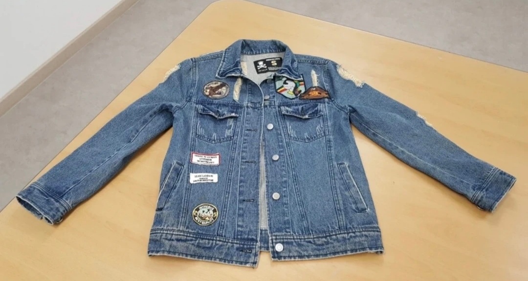 SKYEYE 패치 청자켓 S