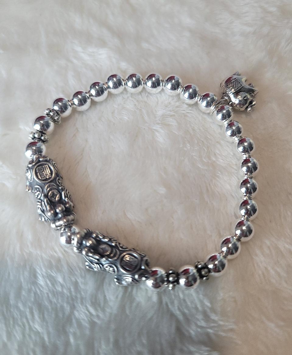 비휴 코끼리 은팔찌