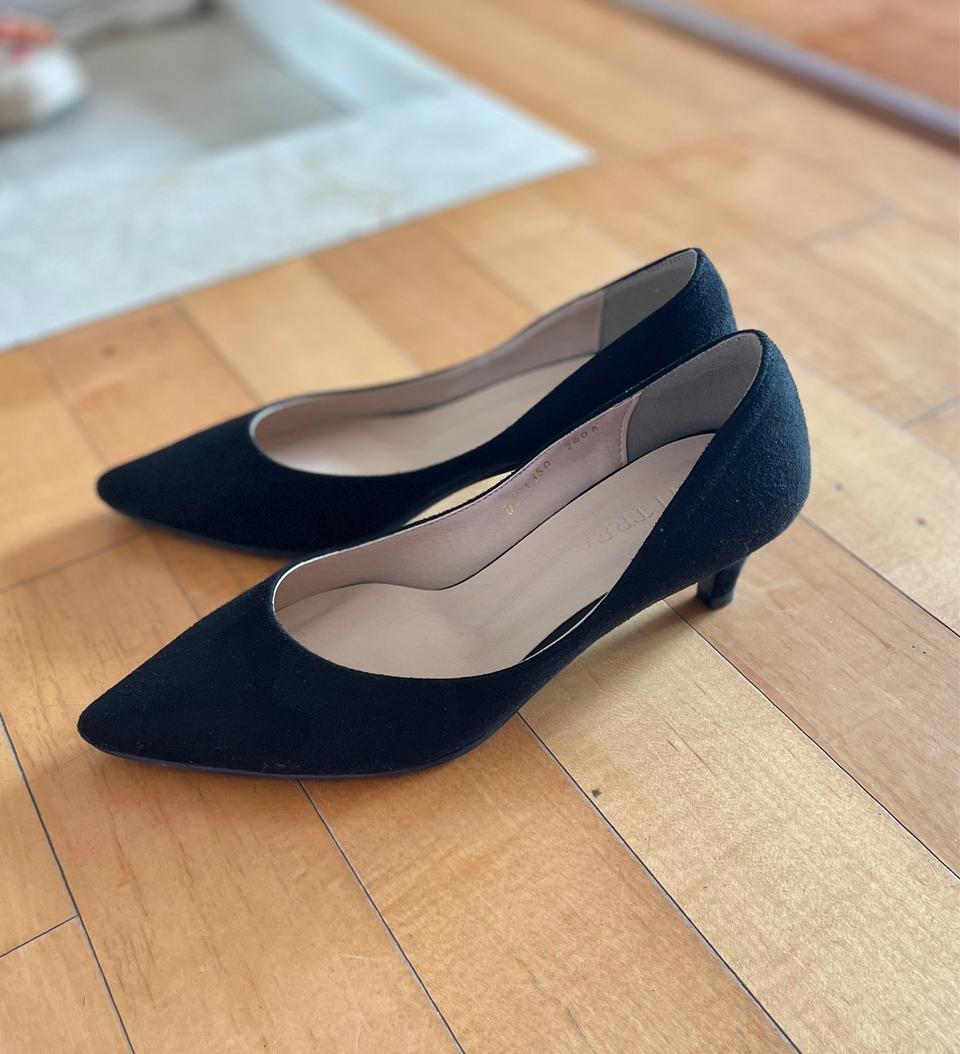 기본 블랙 스웨이드 스틸레토힐