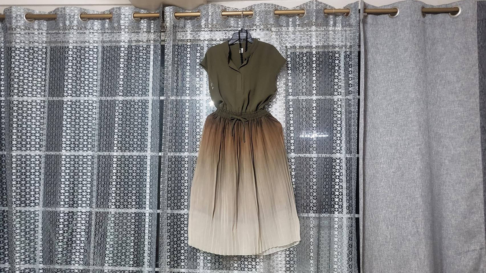 gs택포)그라데이션 플리츠 원피스free