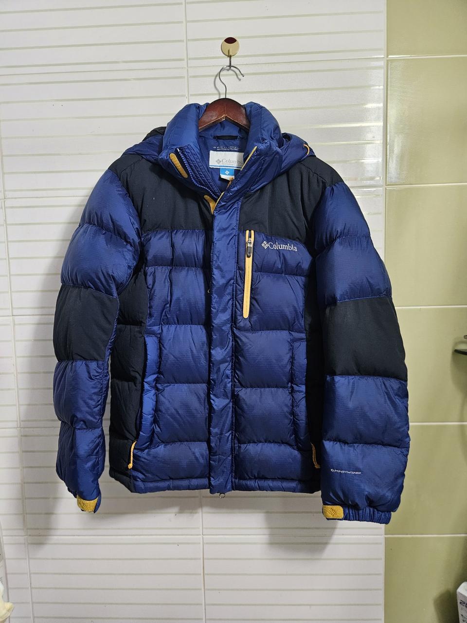 컬럼비아 후드탈부착 구스패딩 여성 L