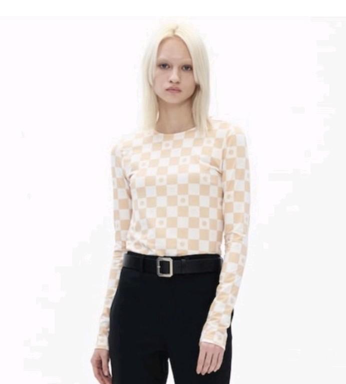 오픈와이와이 심볼 패턴 슬리브 탑SYMBOL PATTERN STRETCH