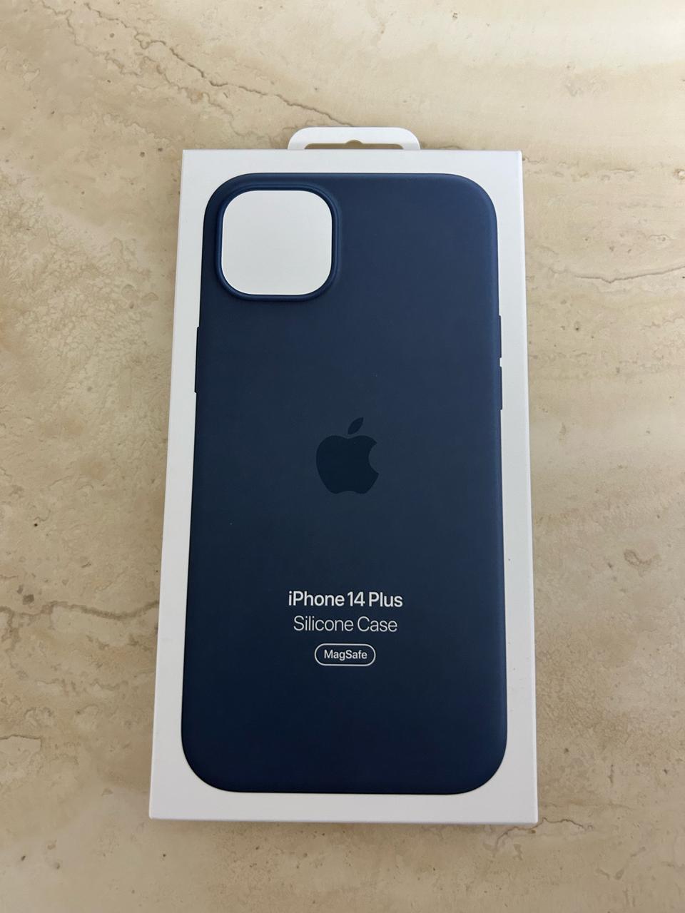 애플정품) 아이폰14플러스 실리콘케이스 스톰블루 미개봉
