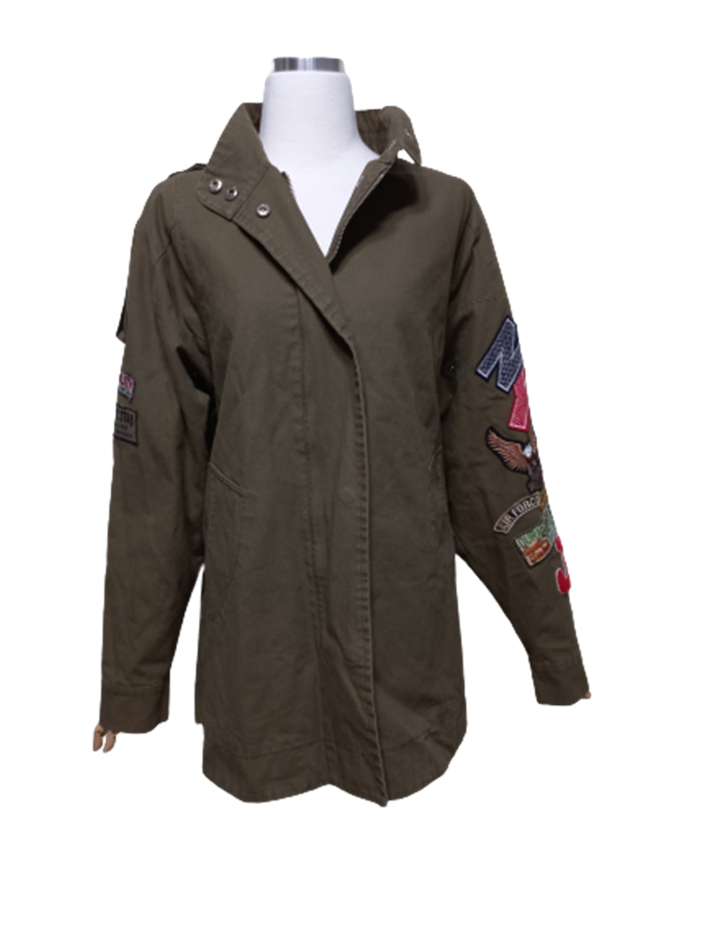 에어포스 멀티패치 밀리터리 여자 봄춘추용 여성 카모야상자켓점퍼66