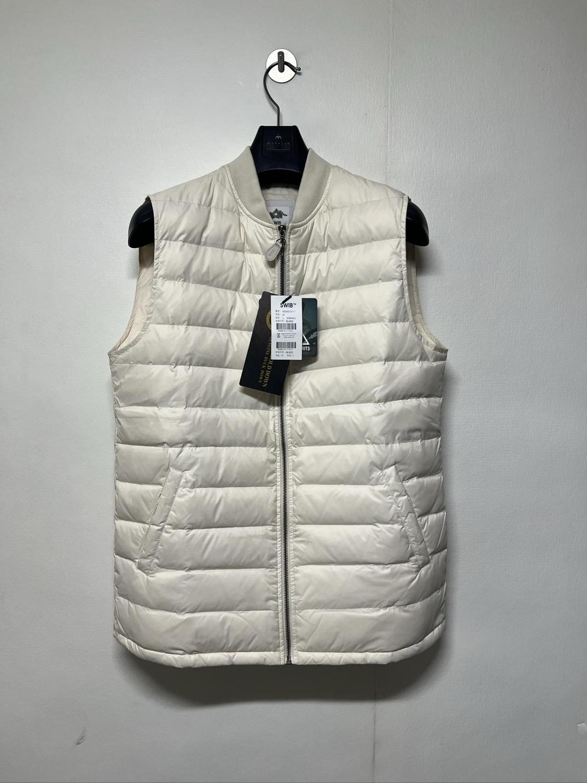 남성 L 스위브 경량패딩 조끼 집업 베스트 덕 다운