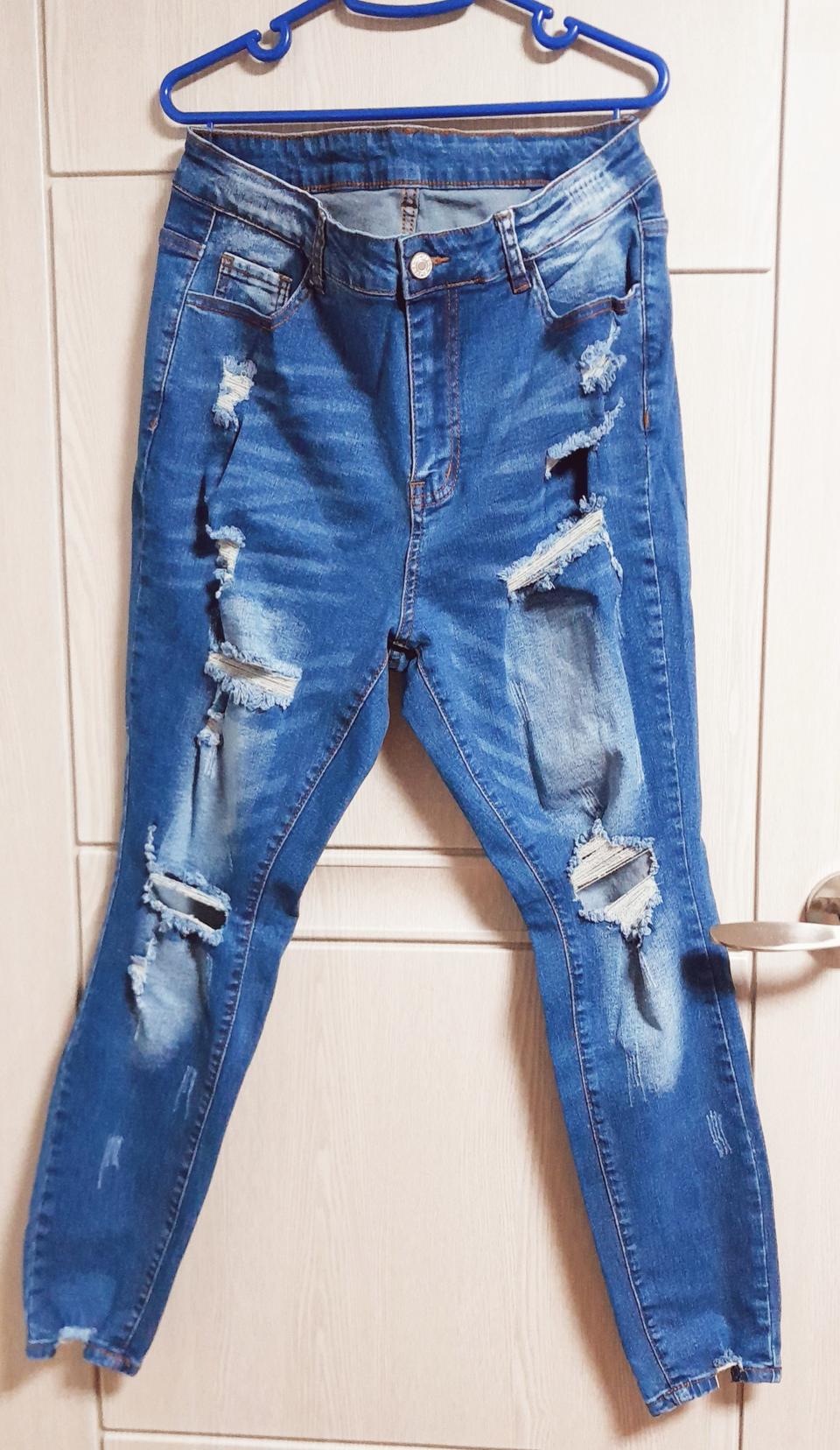 ♥데미지 컷팅진 남녀공용 청바지