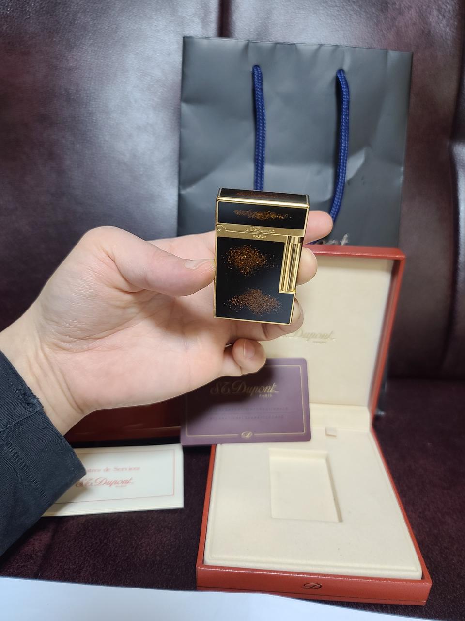 [정품] 듀퐁라이터 라인2 ca16890금사 옻칠 금장 클래식 듀퐁라이타