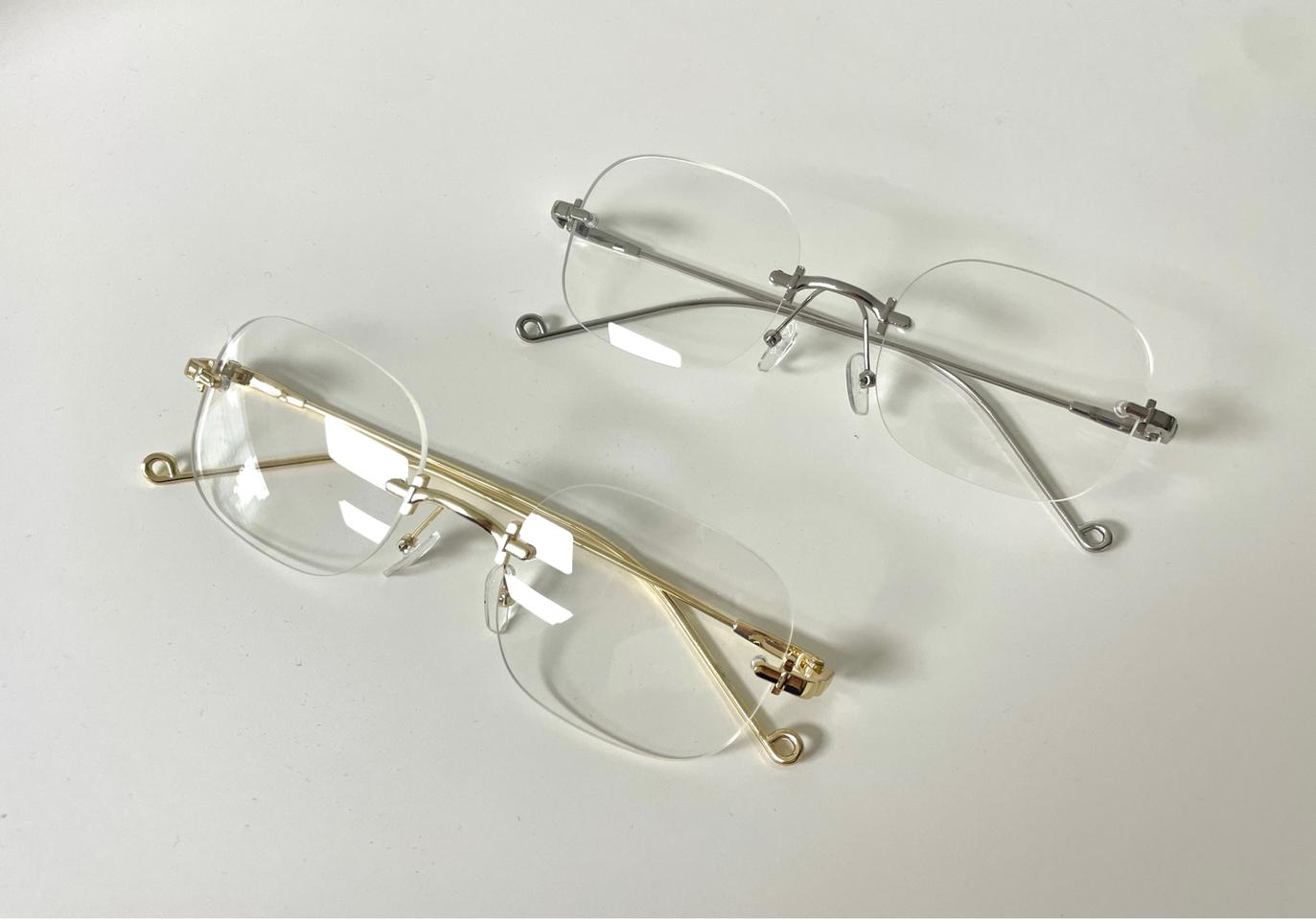 [새상품]남녀공용 Y2K 긱시크룩 무테 안경