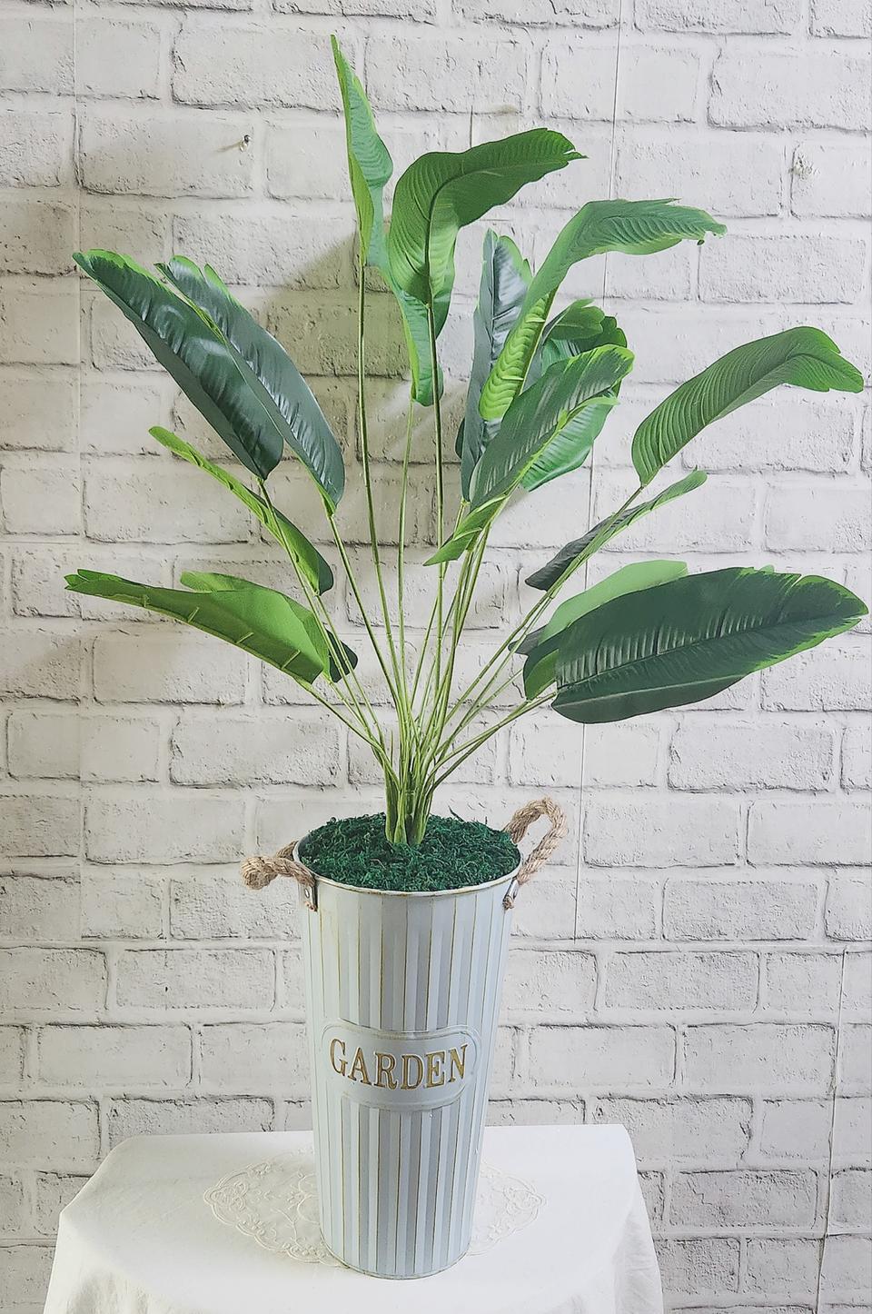 새상품)대형 바나나나무 조화/철제화분/인테리어소품