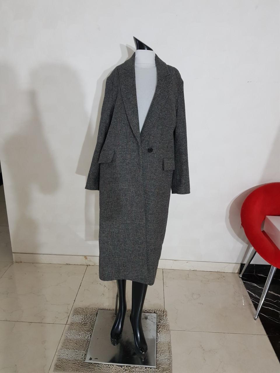 폼더스토어 루즈 체크롱코트 55