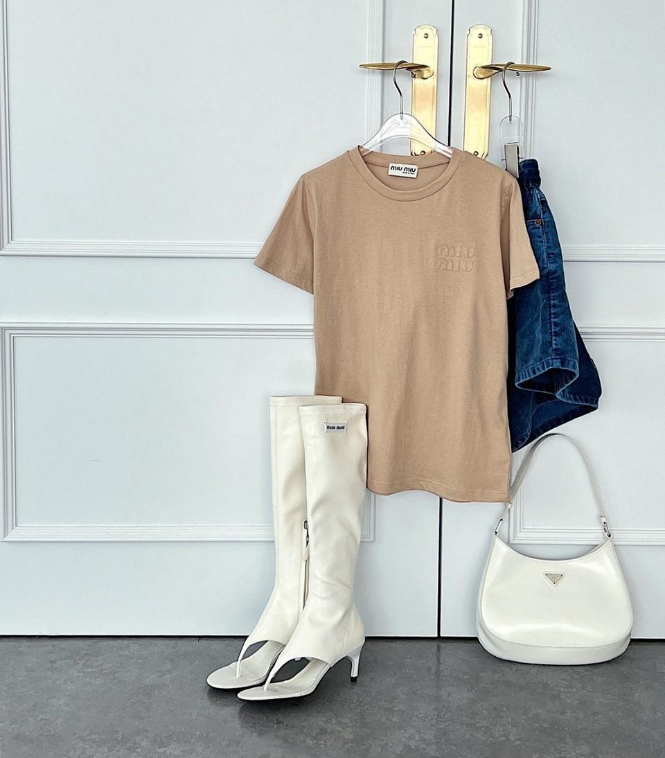 코튼 패치 티셔츠