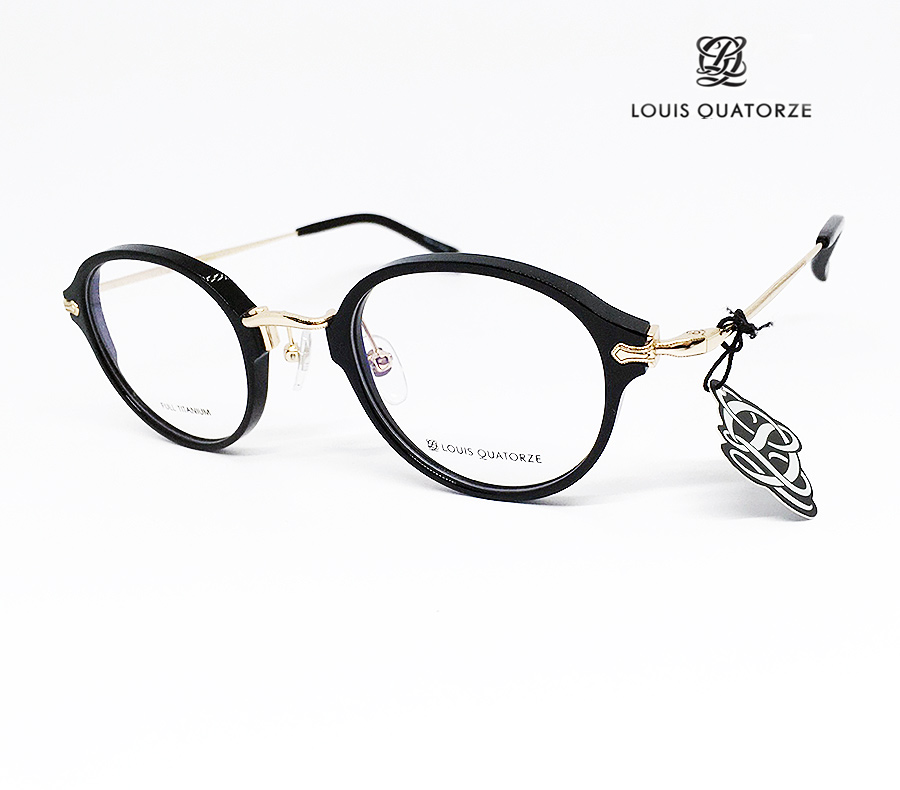 루이까또즈 정품 블랙 골드 풀티타늄 안경테 LQ4753 콤비테 새제품