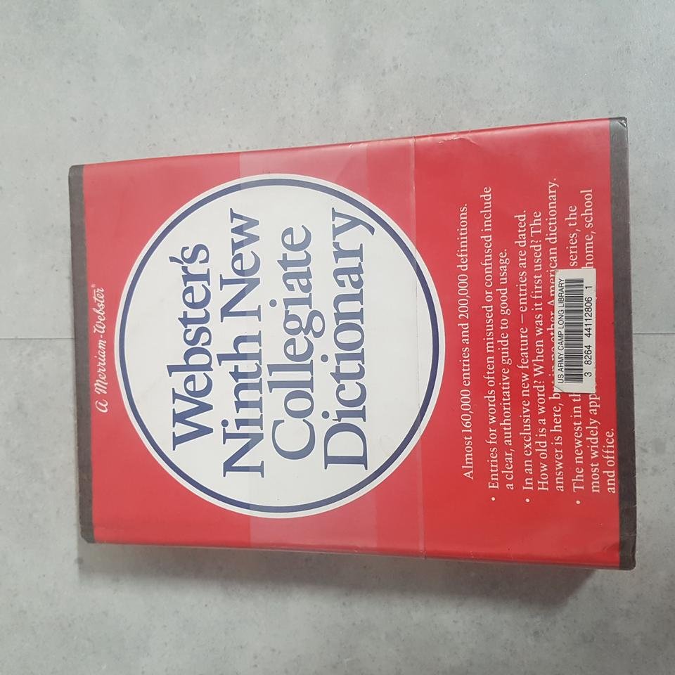 1986년 골동품 웹스터의 9번째 새 대학사전 희긔템 레어템 영어책 원어