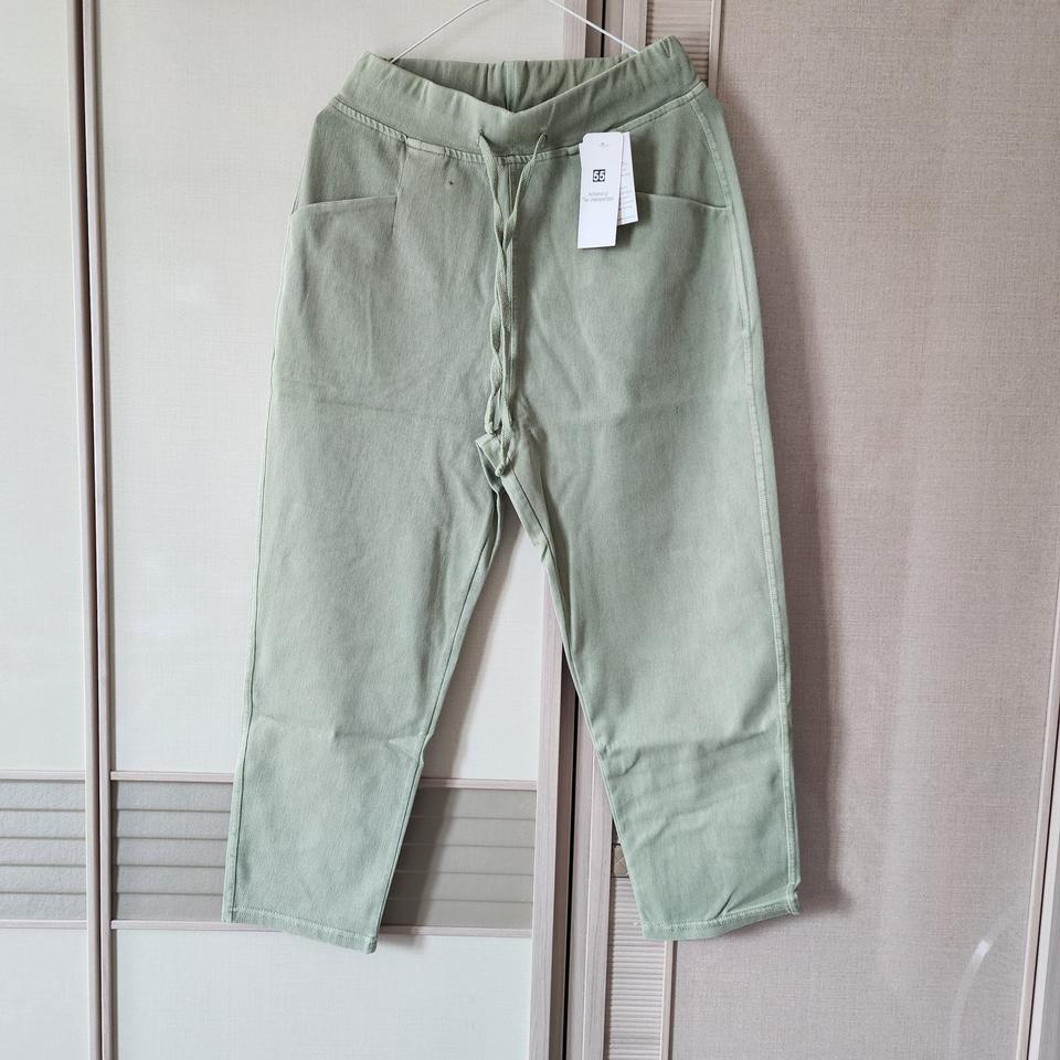 새상품.여자 면 스판 바지 (55.올리브그린)