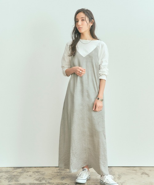 titivate 슬리브리스 롱원피스 / 레이어드 나시 원피스