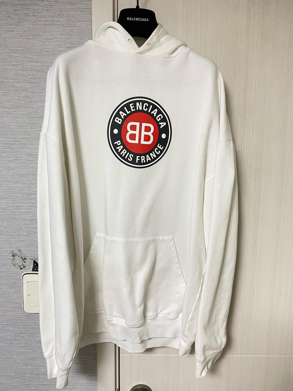 발렌시아가 BB 써클로고 후드 L